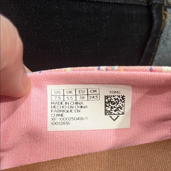 Toms Pink Elephant Pattern Animal Circus Cookies Slip-Ons - Womens Size 7.5 - Picture 7 of 13